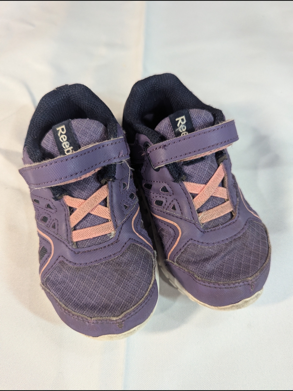 Reebok Kids Purple Sneakers with Pink Accents